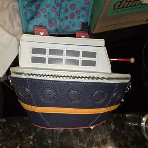 Disney Cruise Line Loungefly Nautical Navy and White Crossbody Bag